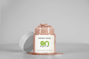 <strong>FRENCH ROSE</strong><br><h5>EXFOLIATING CLAY MASK</h5> - Organic On Australia
