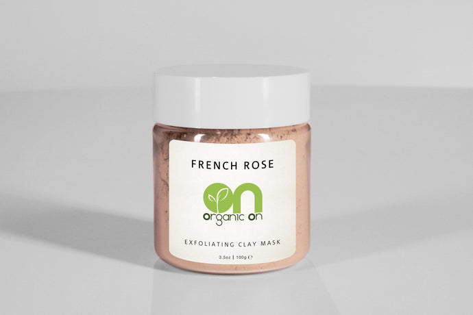 <strong>FRENCH ROSE</strong><br><h5>EXFOLIATING CLAY MASK</h5> - Organic On Australia
